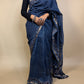 Maheshwari Handblock Printed Silk Saree