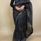 Maheshwari Handblock Printed Silk Saree