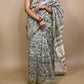 Anokhi Chanderi Handblock Printed Silk Saree