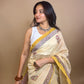 Anokhi Chanderi Handblock Printed Silk Saree
