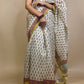 Anokhi Chanderi Handblock Printed Silk Saree