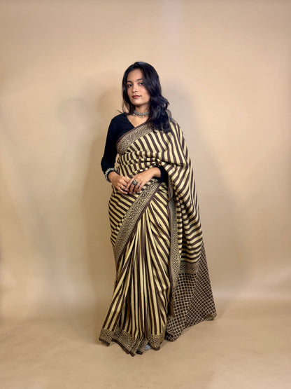 Assam Silk Handblock Printed Saree