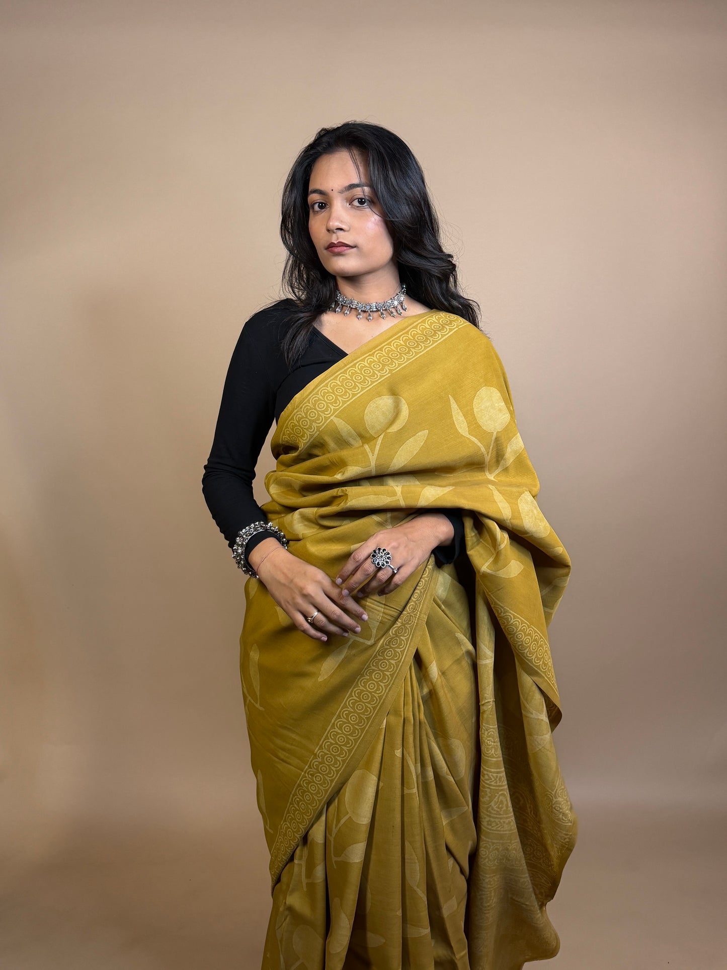 Assam Silk Handblock Printed Saree