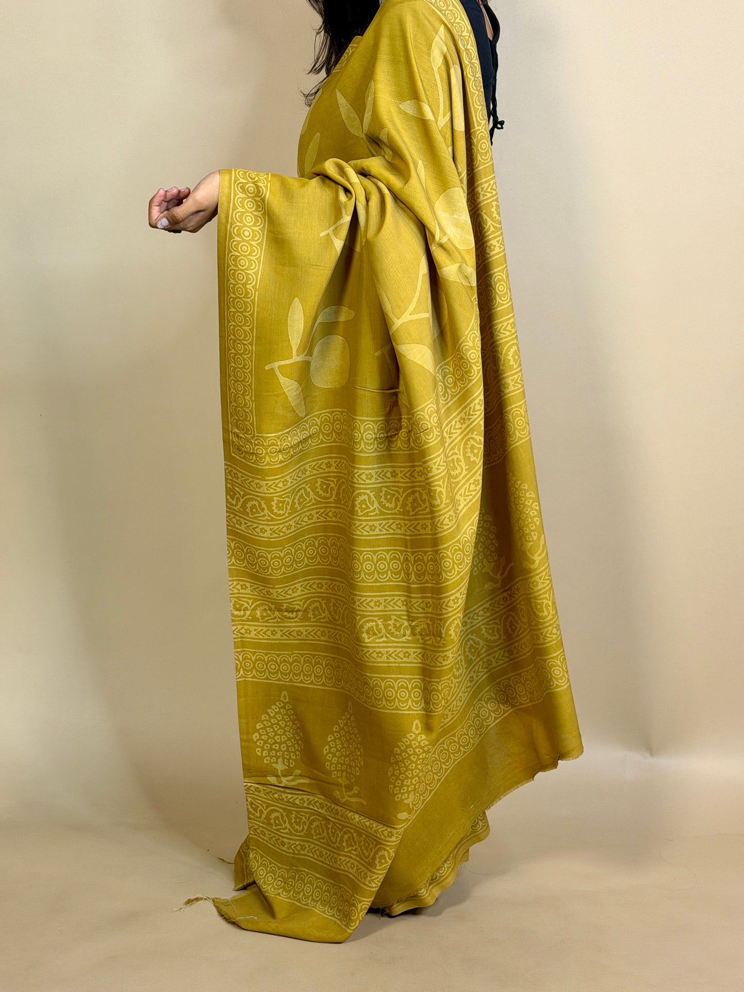 Assam Silk Handblock Printed Saree