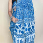 Indigo Blue Handblock Printed Cotton Saree