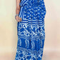 Indigo Blue Handblock Printed Cotton Saree