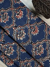 Indigo Ajrakh Handblock Printed Cotton Fabric
