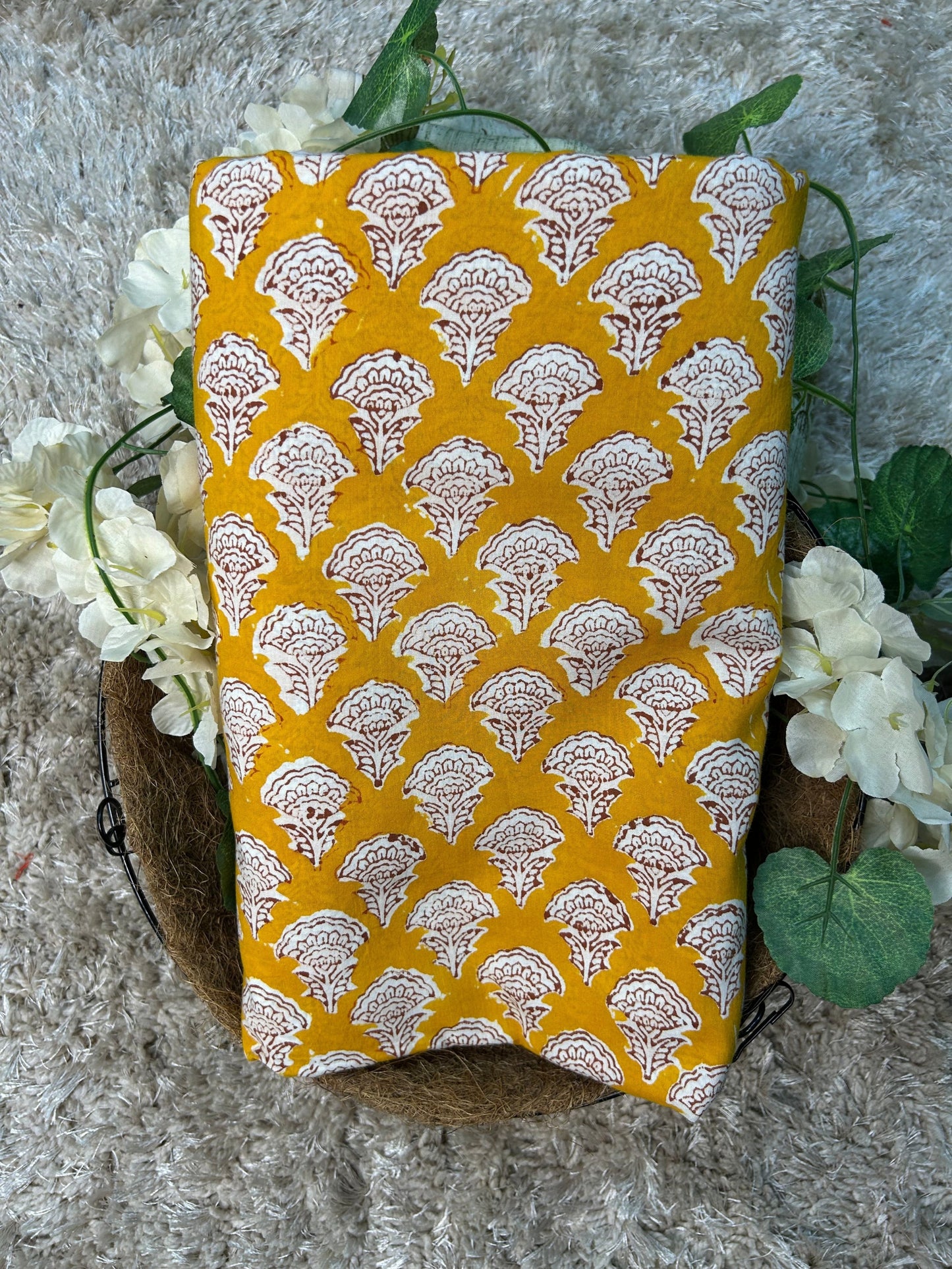 Indigo White Print Fabric