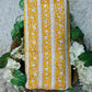 Multicolor Indigo White Print Fabric | Butter Yellow
