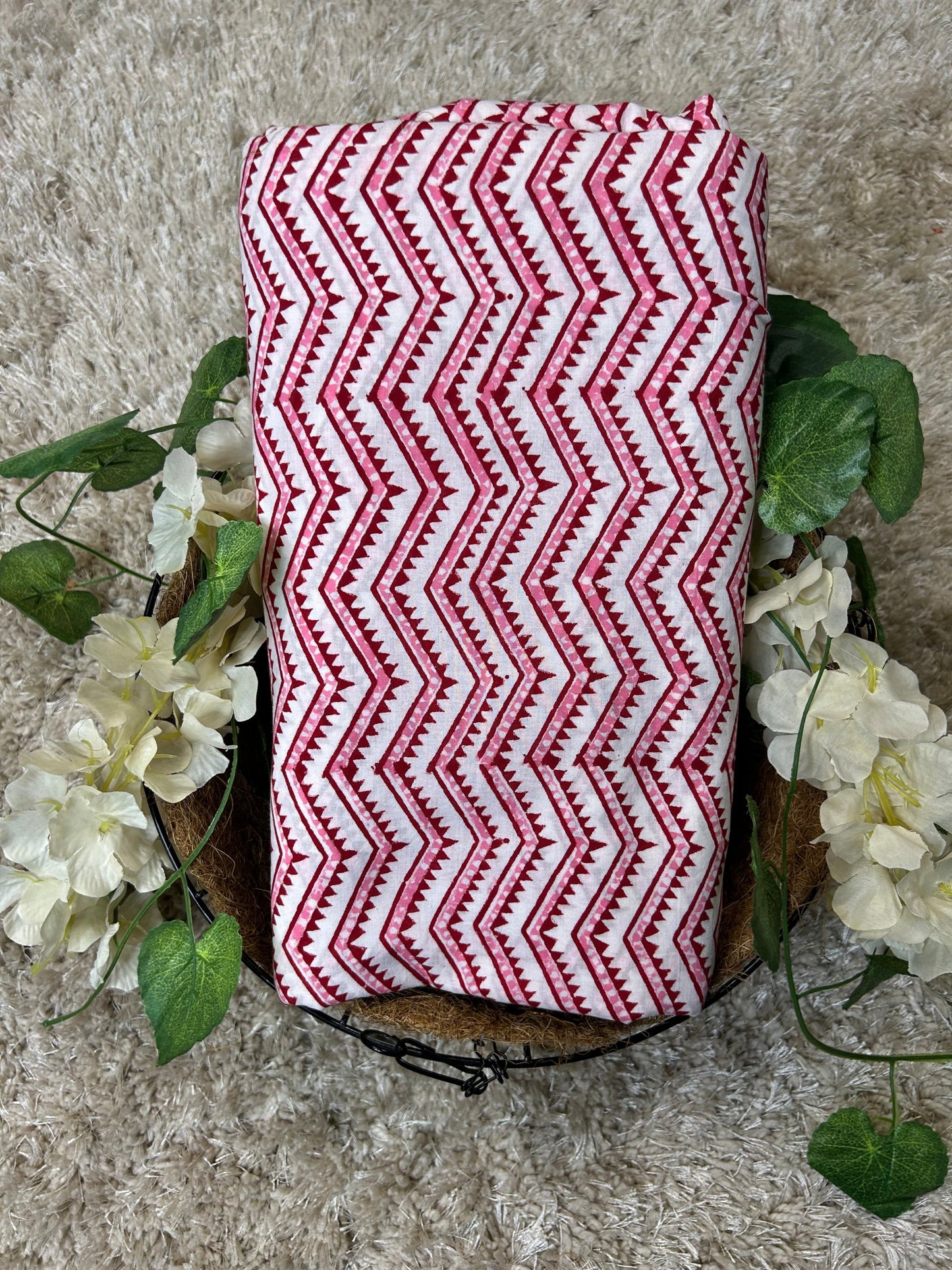 Indigo White Print Fabric