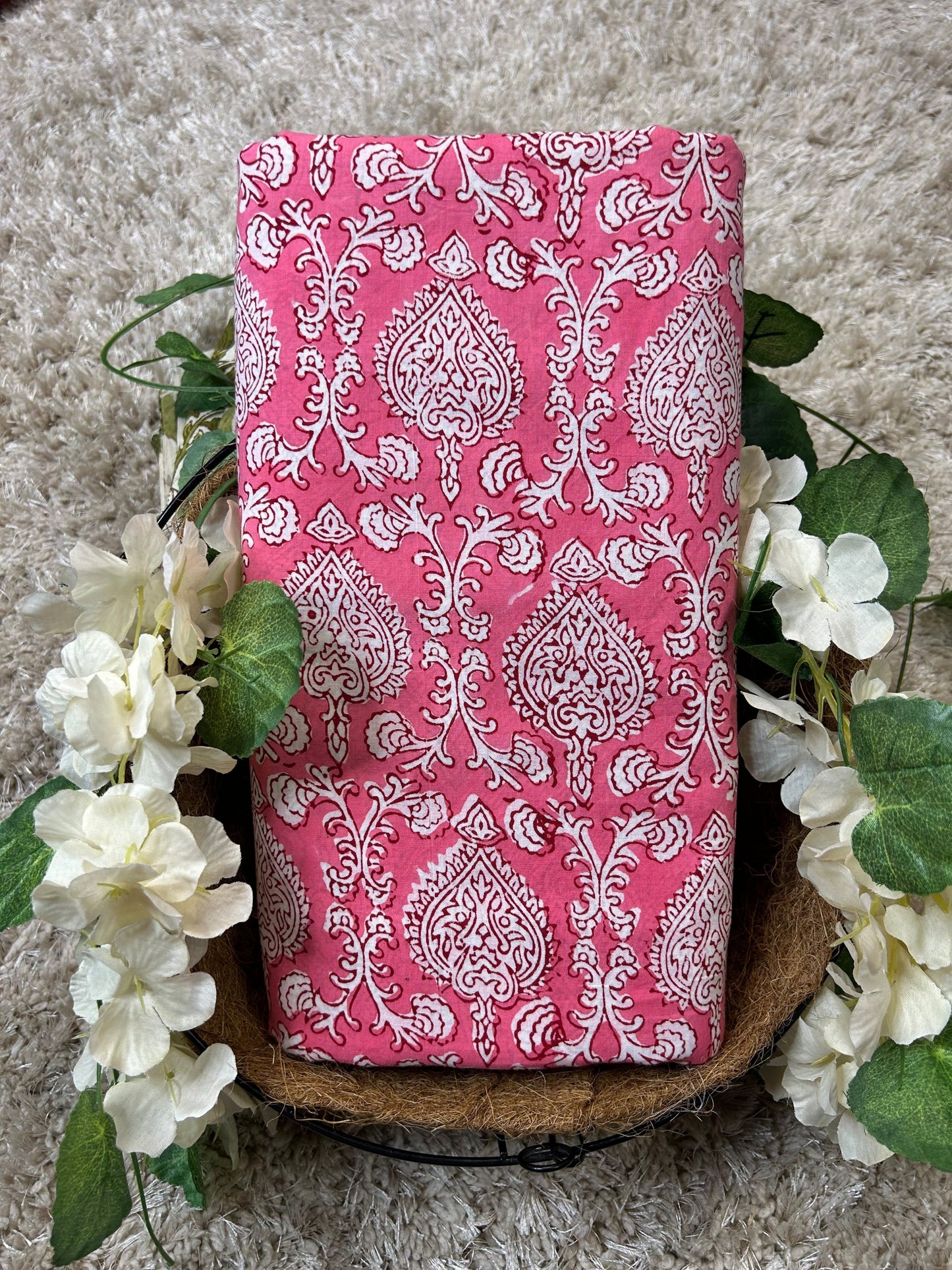 Indigo White Print Fabric