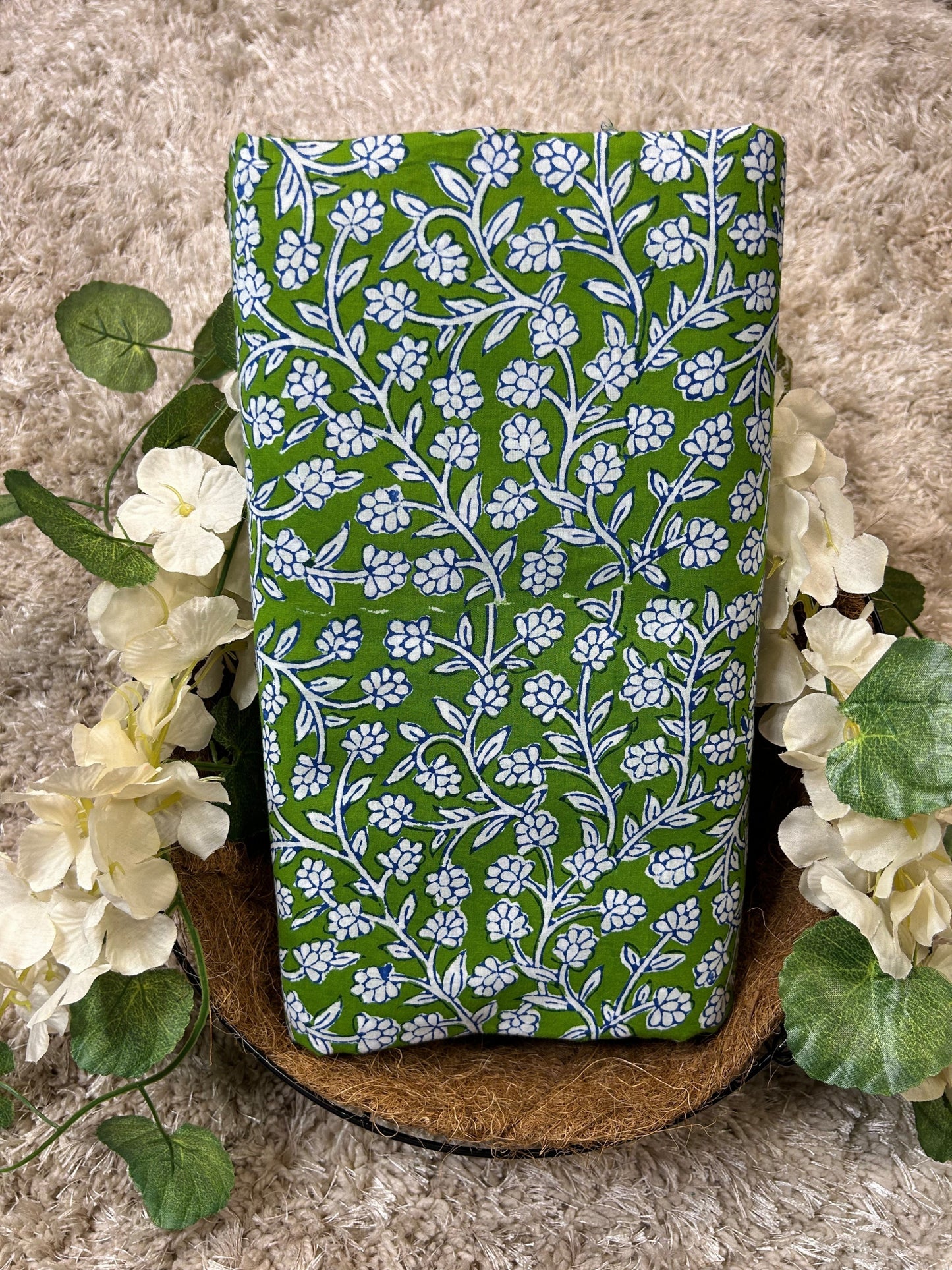 Indigo White Print Fabric