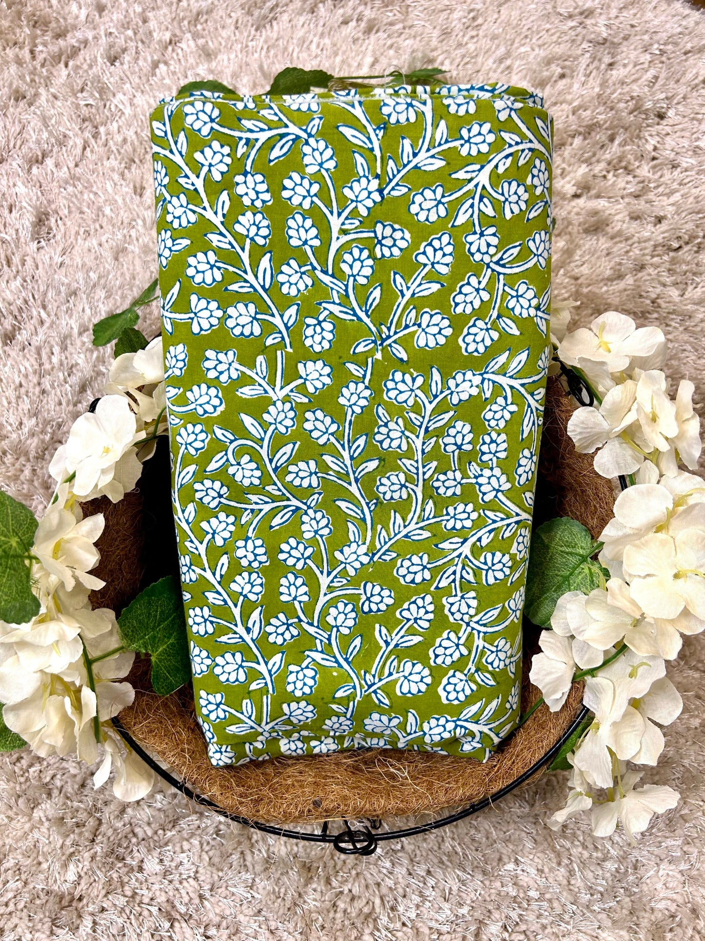 Indigo White Print Fabric