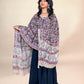 Deep Maroon Kalamkari Handblock Printed Cotton Dupatta