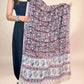 Deep Maroon Kalamkari Handblock Printed Cotton Dupatta