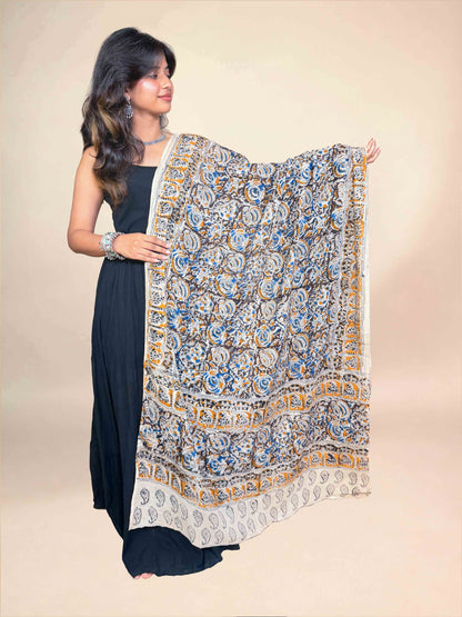Kalamkari Handblock Printed Cotton Dupatta