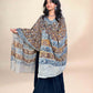 Cream Kalamkari Handblock Printed Cotton Dupatta