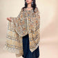 Beige Kalamkari Handblock Printed Cotton Dupatta
