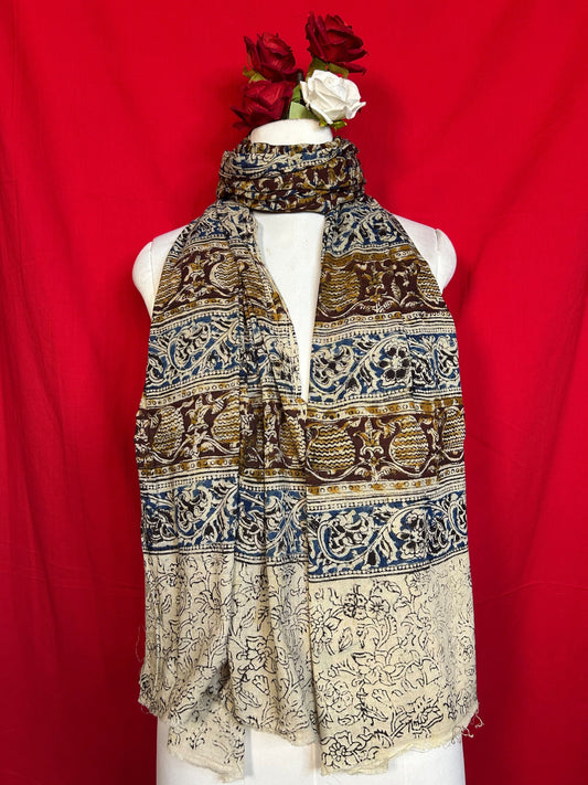 Kalamkari Handblock Printed Cotton Dupatta