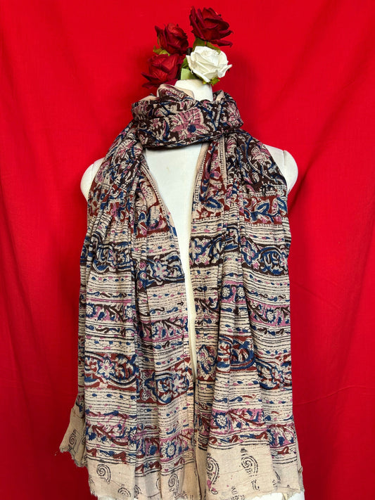 Kalamkari Handblock Printed Cotton Dupatta