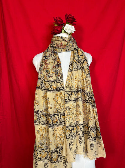 Kalamkari Handblock Printed Cotton Dupatta