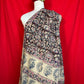 Kalamkari Handblock Printed Cotton Dupatta for Women in Cream Floral Design