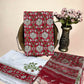 Crimson Kota Handblock Printed Cotton Suit Set