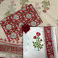 Crimson Kota Handblock Printed Cotton Suit Set