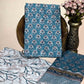 Sky Blue Kota Handblock Printed Cotton Suit Set