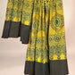 Mustard Yellow Ajarkh Cotton Handblock Printed Dupatta
