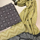 Multicolor Pasmina Handblock Printed Cotton Suit Set | Black