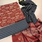 Multicolor Pasmina Handblock Printed Cotton Suit Set | Teracotta 