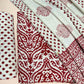 Red Pashmina Handblock Printed Cotton Suit Set