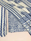 Blue Pashmina Handblock Printed Cotton Suit Set