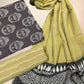 Multicolor Pasmina Handblock Printed Cotton Suit Set | Mustard