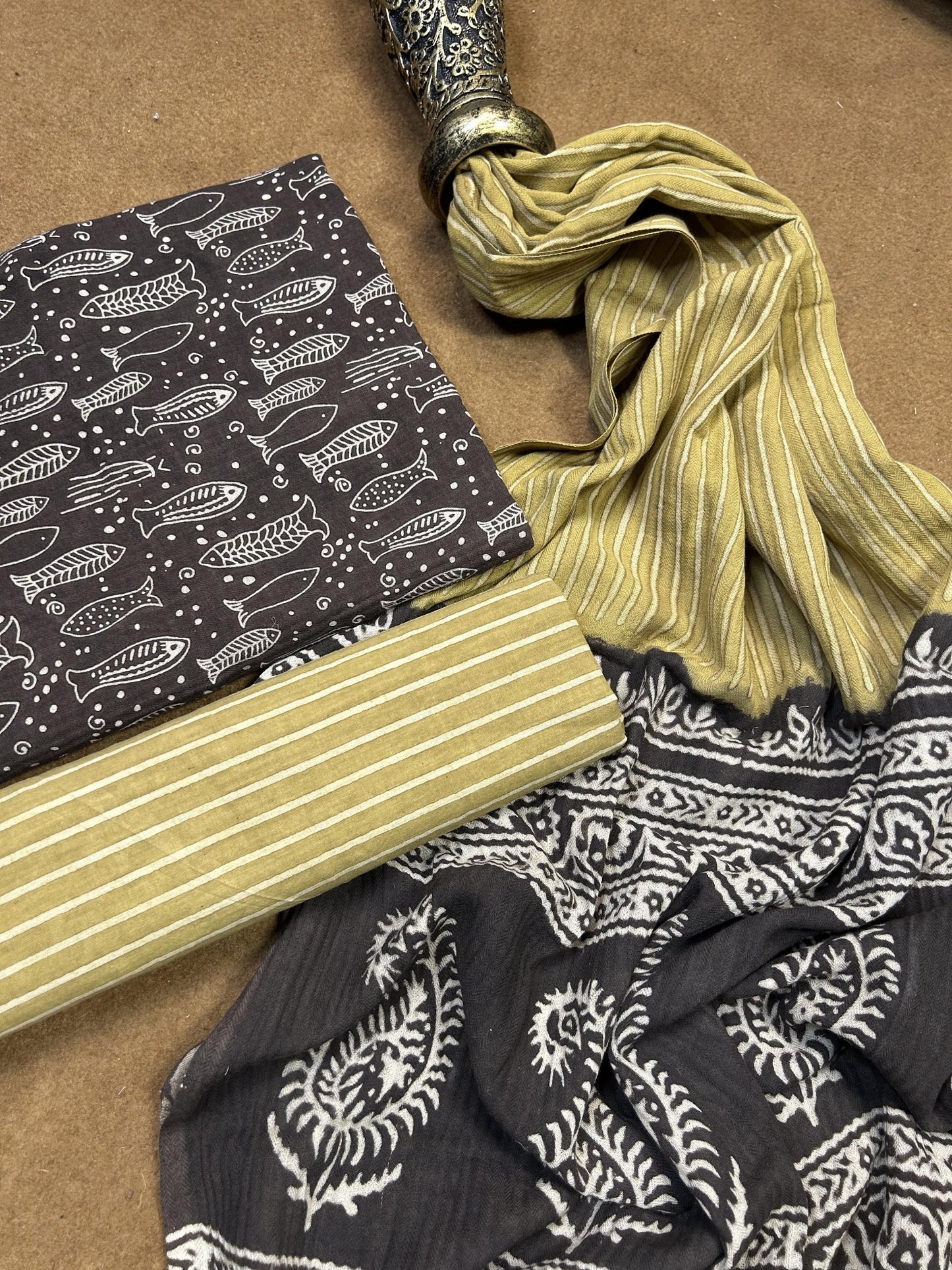 Pashmina Handblock Printed Suit Set
