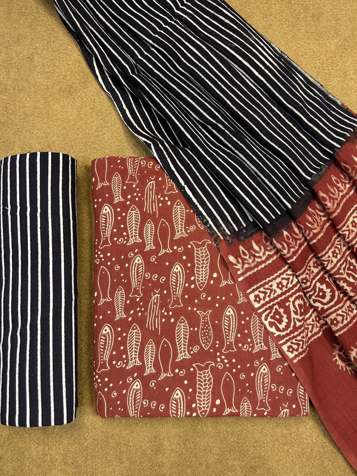 Pashmina Handblock Printed Suit Set
