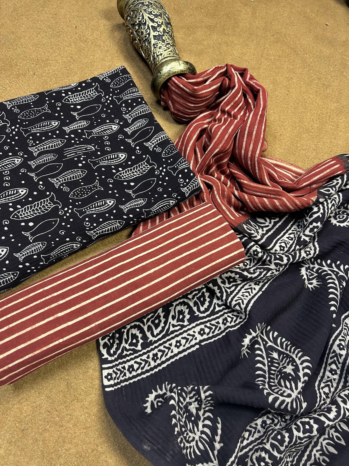 Pashmina Handblock Printed Suit Set
