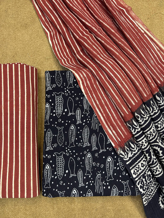 Pashmina Handblock Printed Suit Set
