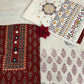Maroon Patchwork Three-Piece Suits