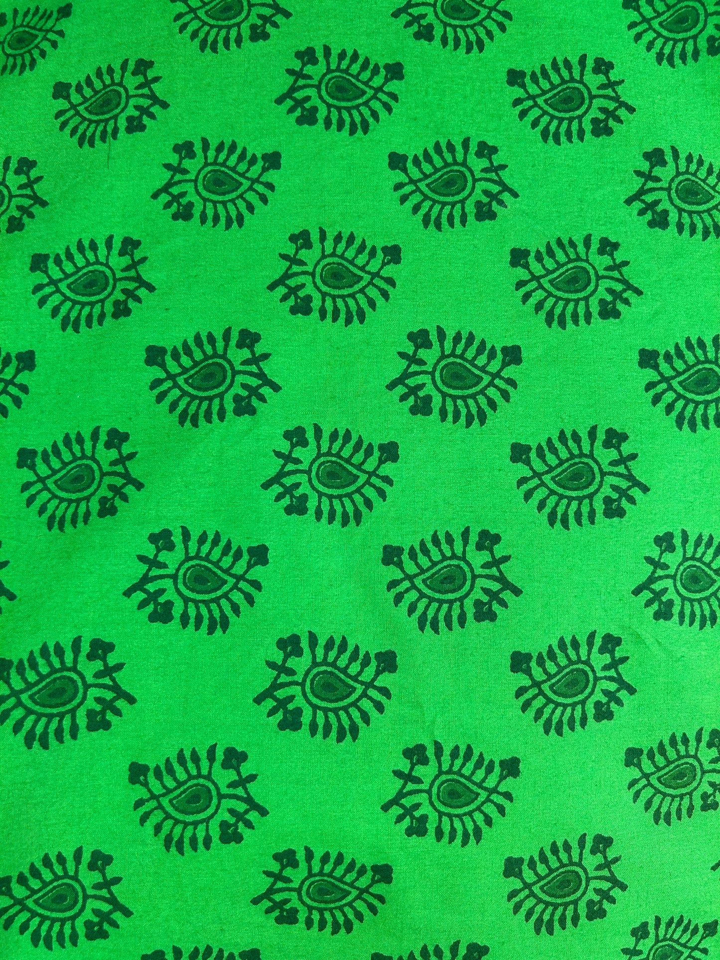 Vibrant Handblock Printed Cotton Fabric