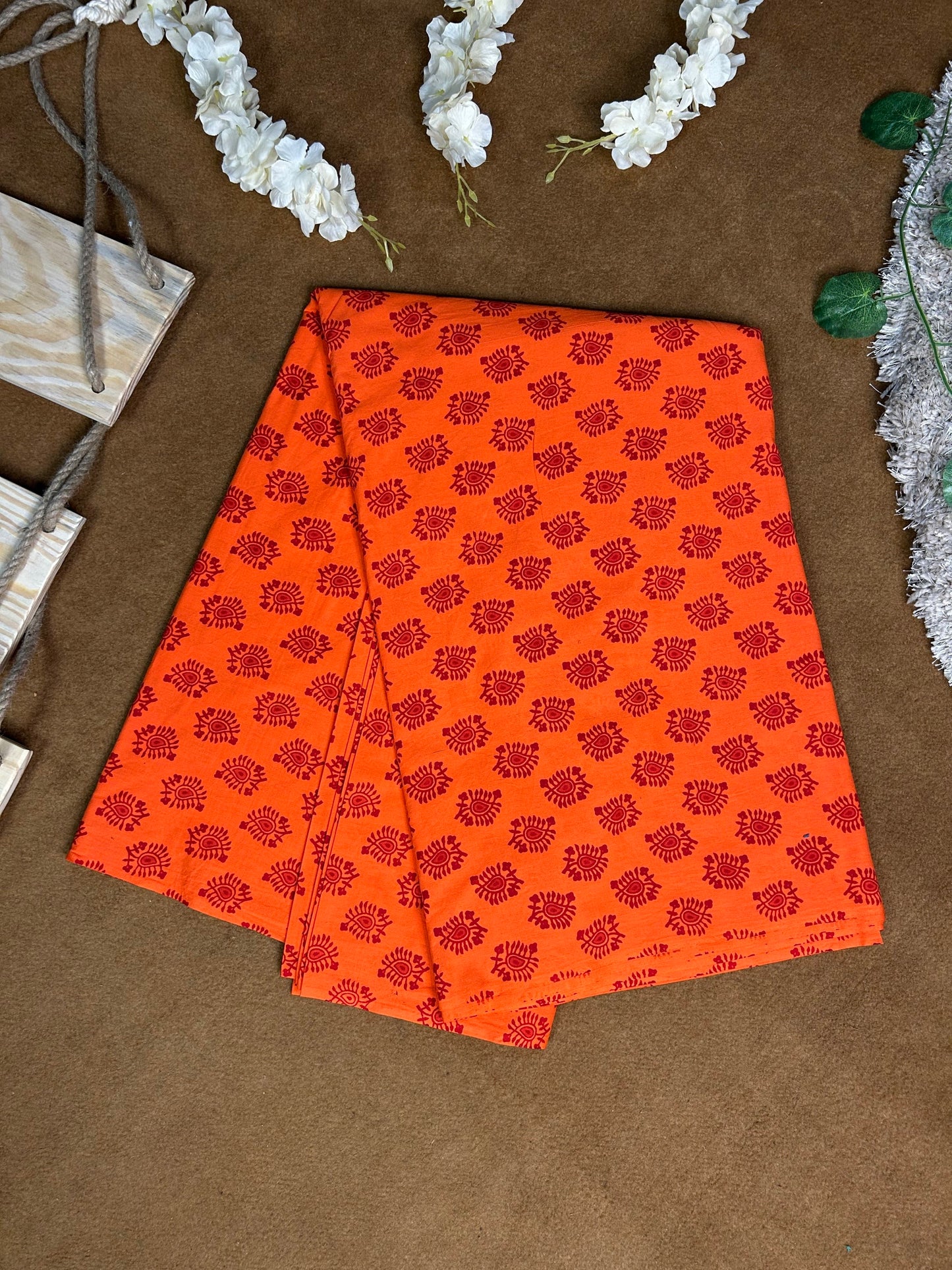 Vibrant Handblock Printed Cotton Fabric