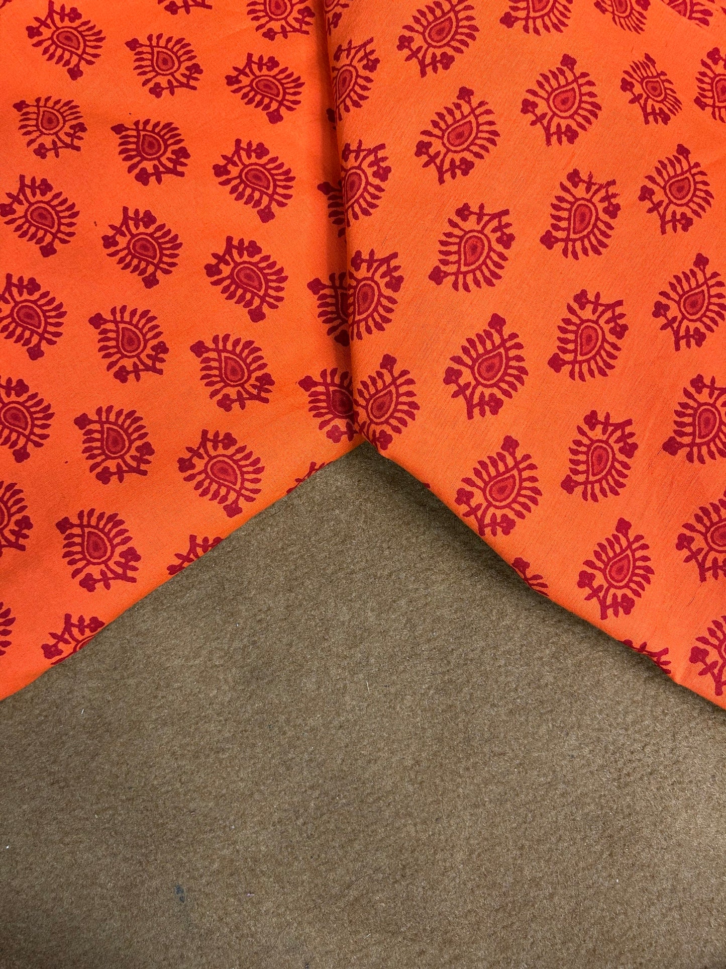 Vibrant Handblock Printed Cotton Fabric