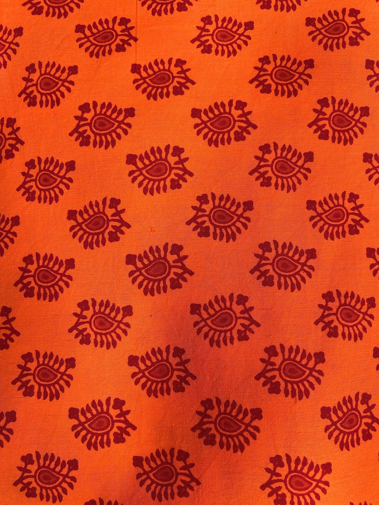 Vibrant Handblock Printed Cotton Fabric
