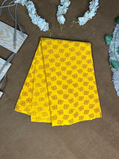 Vibrant Handblock Printed Cotton Fabric