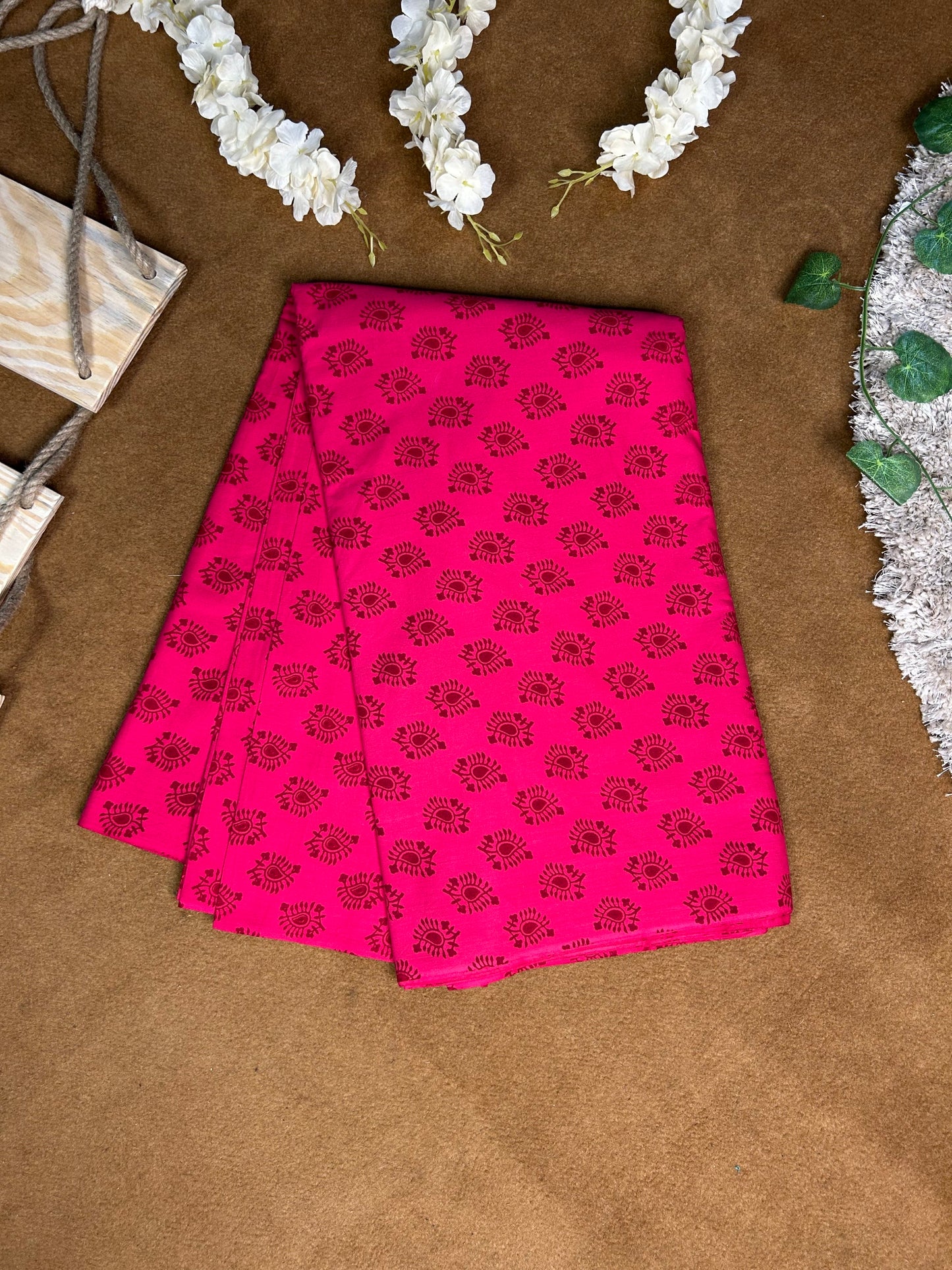 Vibrant Handblock Printed Cotton Fabric