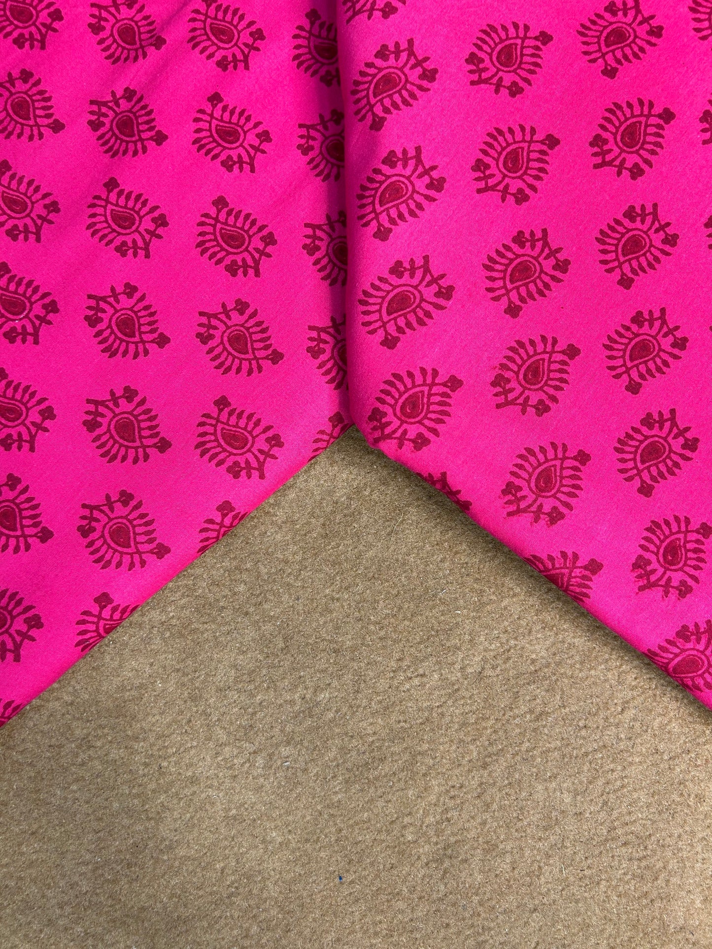 Vibrant Handblock Printed Cotton Fabric