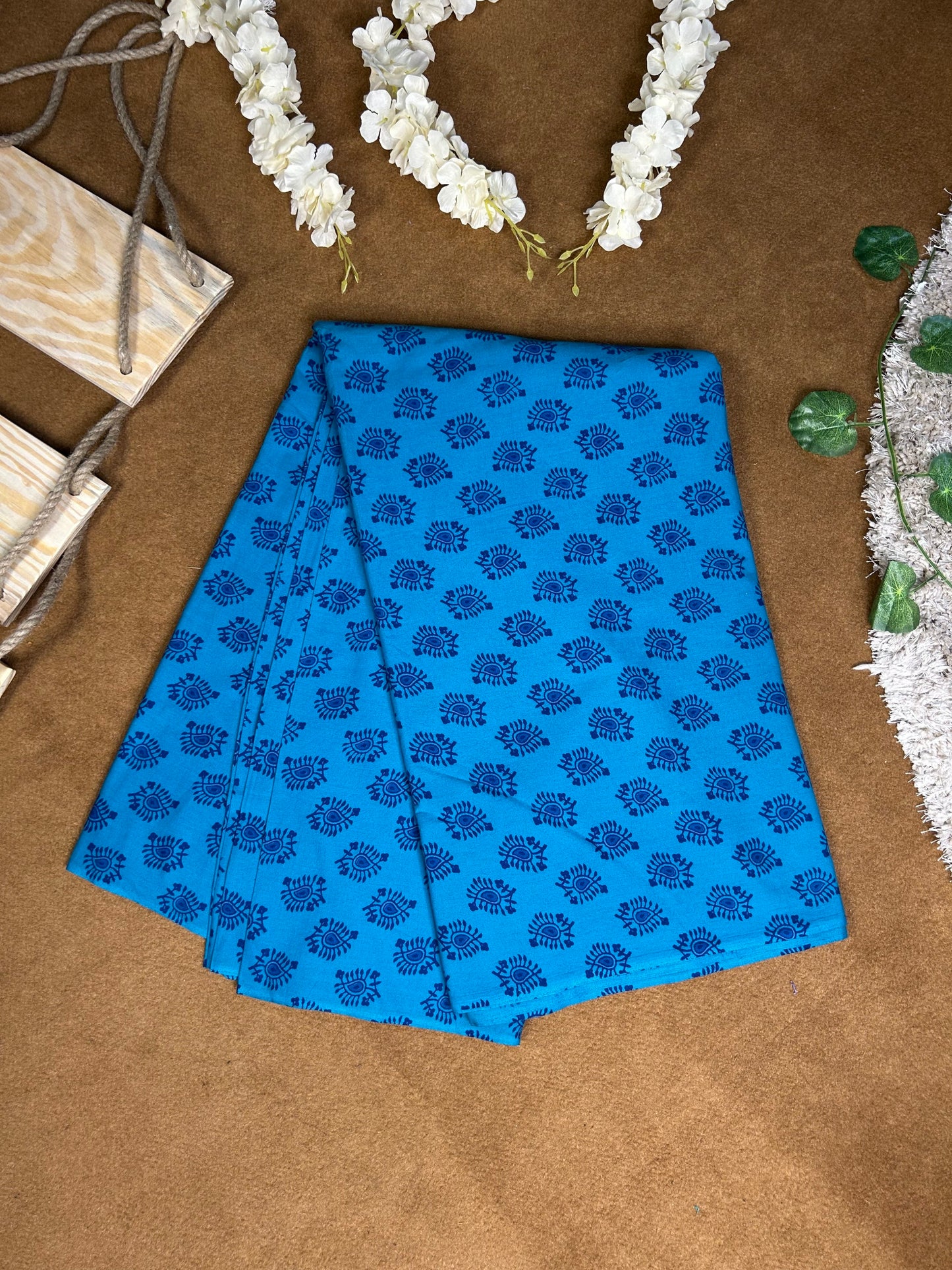 Vibrant Handblock Printed Cotton Fabric