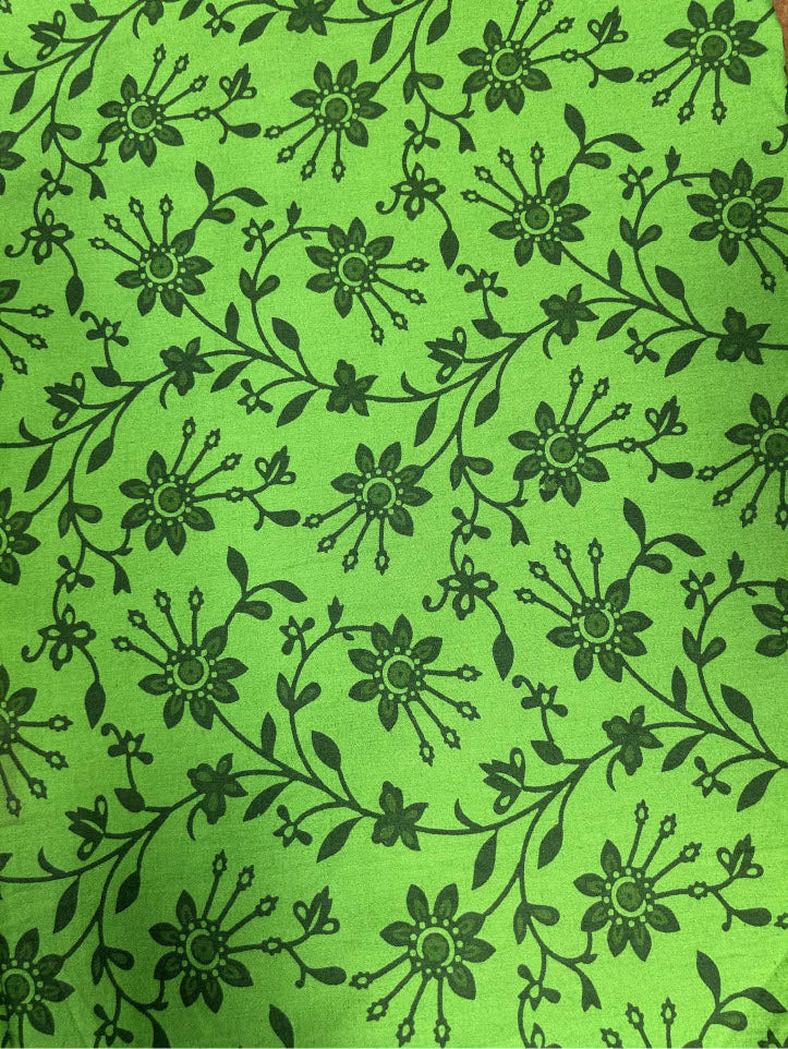 Rangeela Print Cotton Fabric Green 