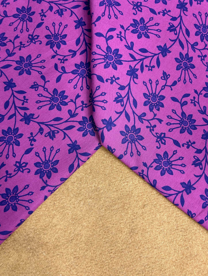 Rangeela Print Cotton Fabric Violet